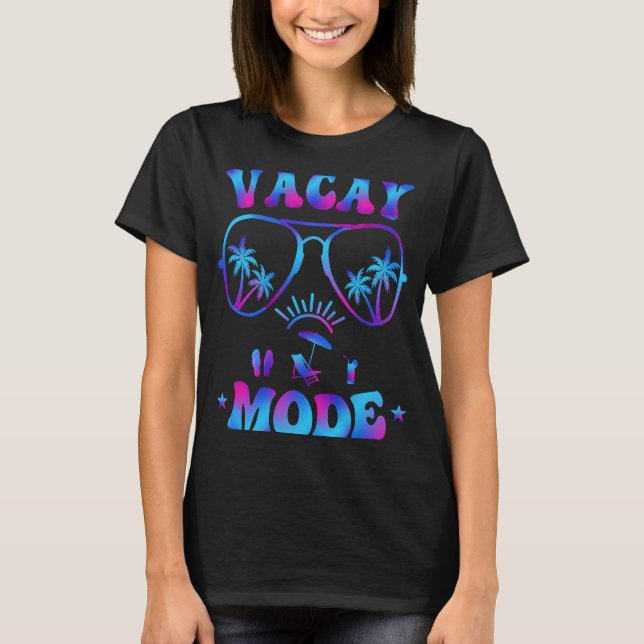 Cute Summer Vacay Mode Beach Mode Retro Cruise T Shirt (Framsida)