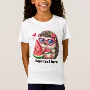 Cute Summer Vattenmelon hedgehog anpassade T Shirt