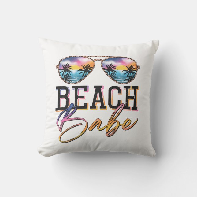Cute Summer Vibes Sunglasses Babe Beach House Kudde (Framsida)