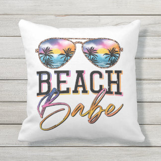 Cute Summer Vibes Sunglasses Babe Beach House Kudde