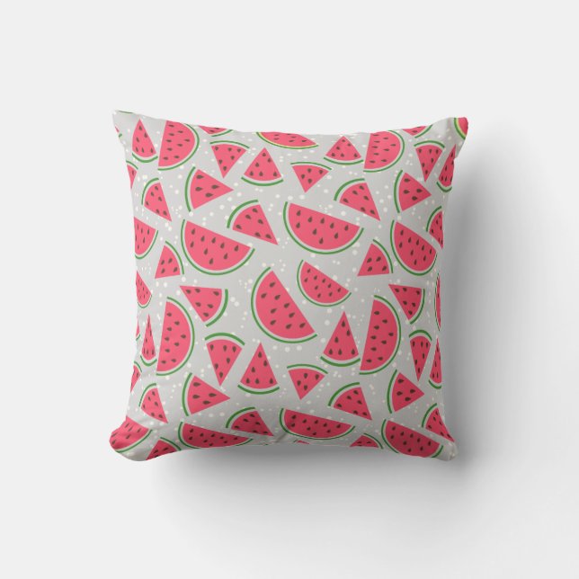Cute Summer Watermelon Mönster Kudde (Framsida)