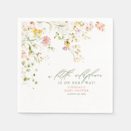 Cute Summer Wildblomma Baby Shower Pappersservett