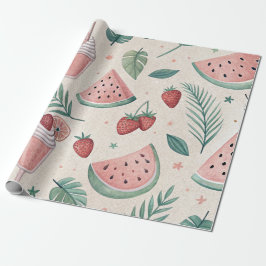 Cute summery wrapping paper presentpapper