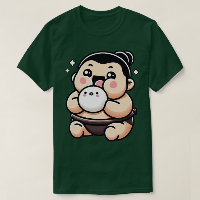 Cute Sumo Wrestler T Shirt (Design framsida)