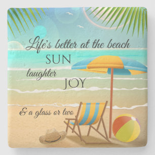 Cute Sunny Summer Beach Underlägg