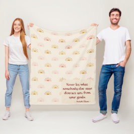 Cute Sunrise-design med inspirerande budskap Fleecefilt