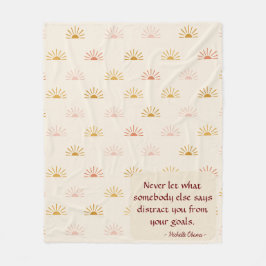 Cute Sunrise-design med inspirerande budskap Fleecefilt