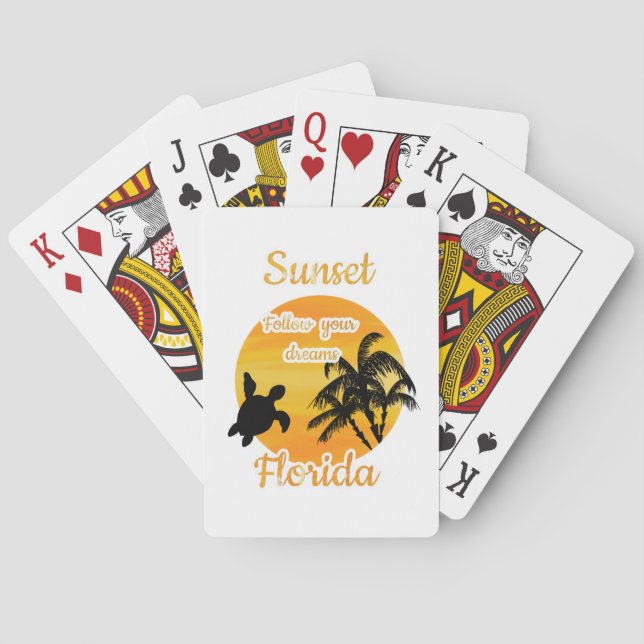 Cute Sunset i Florida Casinokort (Baksidan)