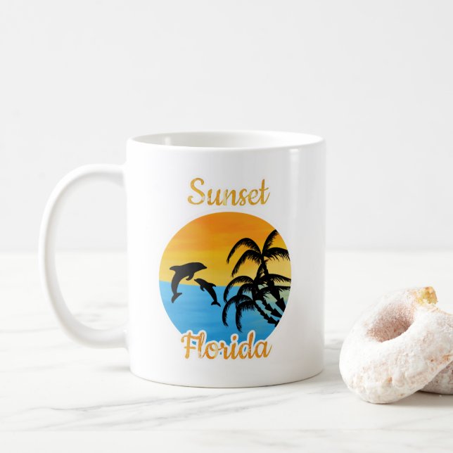 Cute Sunset i Florida Coffee Mugg (Med munk)