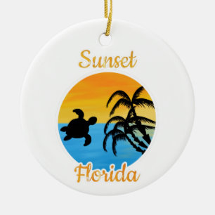 Cute Sunset i Florida Julgransprydnad Keramik