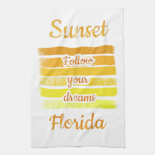 Cute Sunset i Florida Kökshandduk