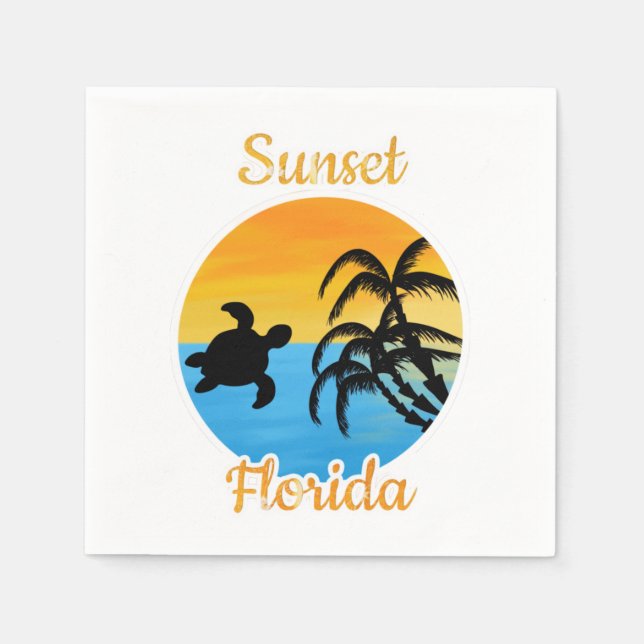Cute Sunset i Florida Pappersservett (Framsidan)