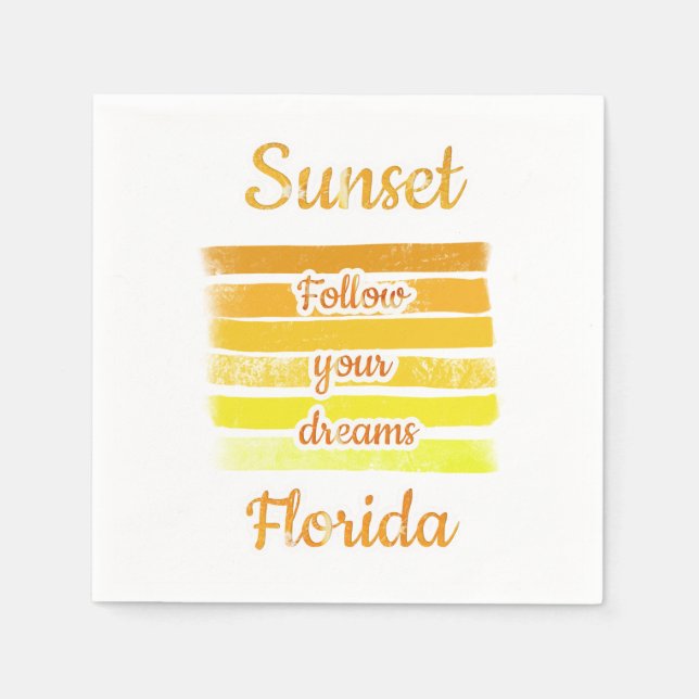Cute Sunset i Florida Pappersservett (Framsidan)