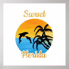 Cute Sunset i Florida Poster