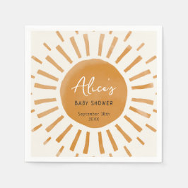 Cute Sunshine Boho Baby Shower Pappersservett