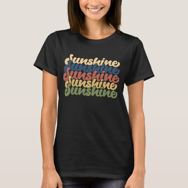 Cute Sunshine Graphic Tees - Funny Brev T Shirt (Framsida)