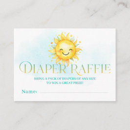 Cute Sunshine här kommer från Son Diaper Raffle Tilläggskort