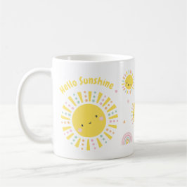 Cute Sunshine, regnbågar och hjärtan Kaffemugg