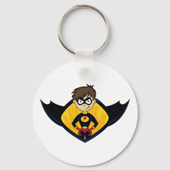 Cute SuperBoy Keychain Nyckelring (Framsida)