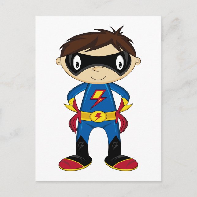 Cute SuperBoy Vykort (Framsida)