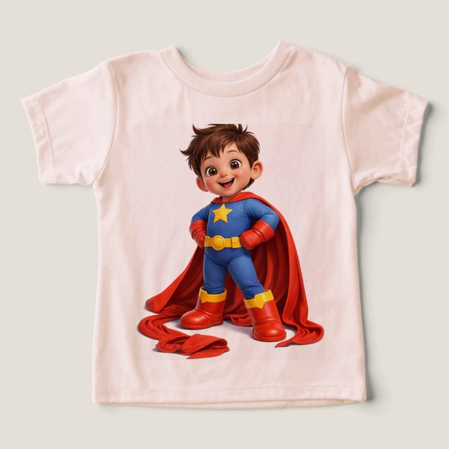 Cute Superhero Toddler Birthday Shirt T Shirt (Design Framsida)