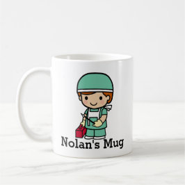 Cute Surgeon in Scrubs with Scalpel Kaffemugg