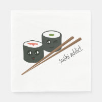 Cute Sushi Addict Kawaii Character