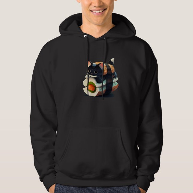 Cute Sushi Cat Hoodie (Framsida)
