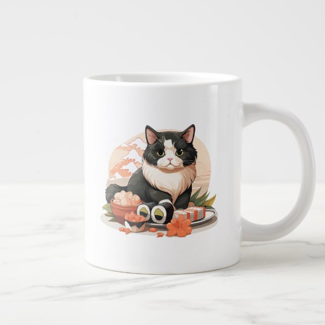 Cute Sushi Cat Jumbo Mugg (Höger)