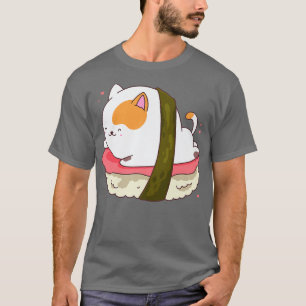 Cute Sushi Cat Kawaii Anime Neko Animal Pet Japan T Shirt
