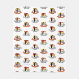 Cute Sushi Cats Flec Blanket Fleecefilt