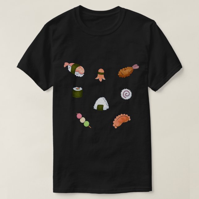 Cute Sushi Collection T Shirt (Design framsida)