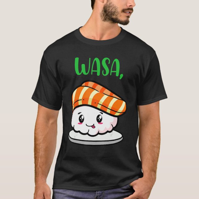 Cute Sushi Couple Apparel Funny Wasa Bae T Shirt (Framsida)