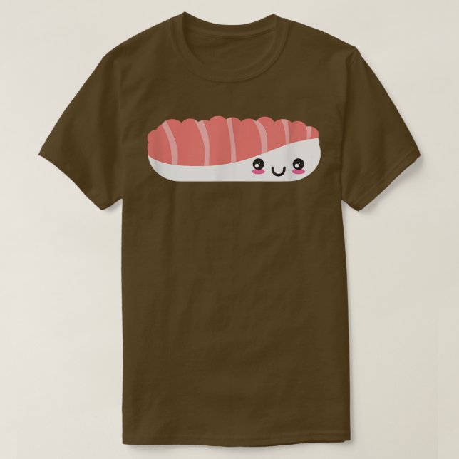 Cute Sushi Face Nigiri Maki Salmon Sashimi Japan F T Shirt (Design framsida)