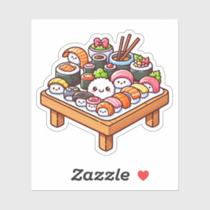 Cute Sushi Feast Anpassningsbar-cut Vinyl Stickers Klistermärken