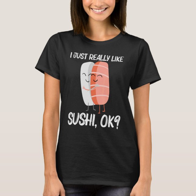 Cute Sushi För manar Women Japans Cuisine Food T Shirt (Framsida)