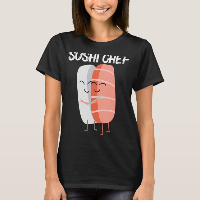 Cute Sushi För manar Women Japans Cuisine Food T Shirt (Framsida)