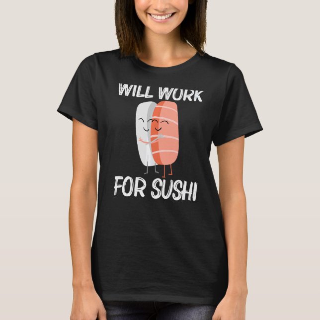 Cute Sushi För manar Women Japans Cuisine Food T Shirt (Framsida)