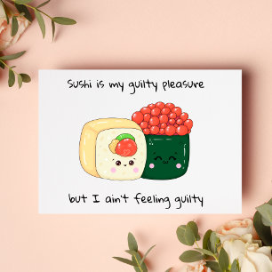 Cute Sushi i Kawaii Stil Vykort