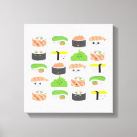 Cute Sushi Illustration-sorten Kawaii stil