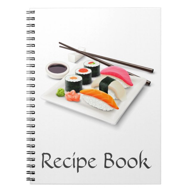 Cute sushi Japansk mat Anteckningsbok (Framsidan)