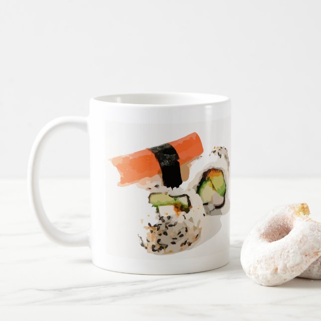 Cute sushi Japansk mat Kaffemugg (Med munk)