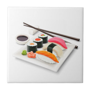 Cute sushi Japansk mat Kakelplatta