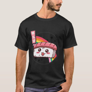 Cute Sushi Kawaii Rainbow Retro Anime T Shirt
