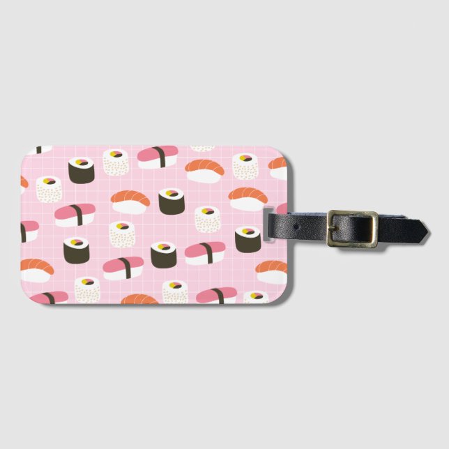 Cute Sushi Luggage-tagg Bagagebricka (Framsida horisontal)