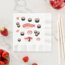 Cute Sushi Party Pappersservett