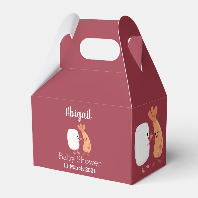 Cute sushi ris prawn tecknad presentaskar (Framsidan Sidan)