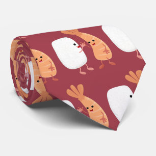 Cute sushi ris prawn tecknad slips