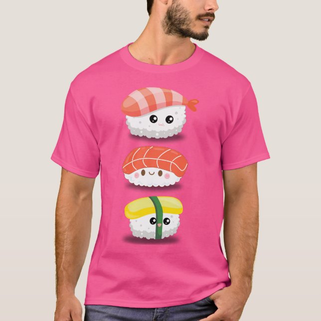 Cute Sushi T Shirt (Framsida)