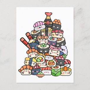 Cute Sushi Torn Vykort